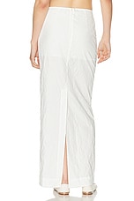Helsa Crinkle Maxi Skirt in White, view 3, click to view large image.