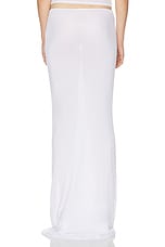 Helsa Sheer Knit Layered Maxi Skirt in White, view 3, click to view large image.