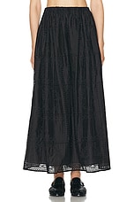 Helsa Handkerchief Midi Skirt in Black, view 1, click to view large image.
