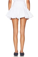 Helsa Poplin Bubble Skirt in White, view 4, click to view large image.