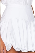 Helsa Poplin Bubble Skirt in White, view 6, click to view large image.