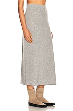 Helsa Einer Cashmere Midi Skirt in Heather Grey, view 2, click to view large image.