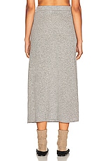 Helsa Einer Cashmere Midi Skirt in Heather Grey, view 3, click to view large image.
