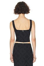 Helsa Eyelet Corset Top in Black, view 3, click to view large image.