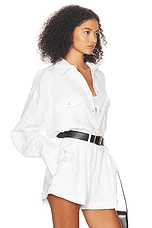 Helsa Washed Linen Shirt in Natural White, view 2, click to view large image.