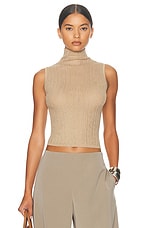 Helsa Molly Tank Top in Beige, view 1, click to view large image.