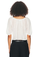 Helsa Voile Peasant Blouse in Ivory, view 3, click to view large image.