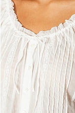 Helsa Voile Peasant Blouse in Ivory, view 5, click to view large image.