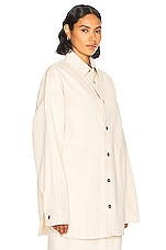 Helsa Denim Overshirt in Ecru, view 2, click to view large image.