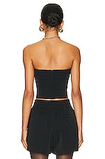 Helsa Tech Gabardine Bustier in Black, view 3, click to view large image.