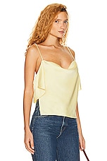 Helsa Luna Cowl Top in Pale Yellow, view 2, click to view large image.