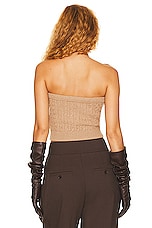 Helsa Taiki Cable Tube Top in Cinnamon, view 3, click to view large image.