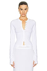 Helsa Jersey Cardi in White, view 1, click to view large image.