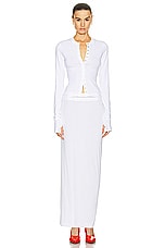 Helsa Jersey Cardi in White, view 4, click to view large image.