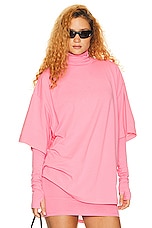 Helsa Jersey Oversized Tee in Very Pink, view 1, click to view large image.