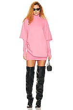 Helsa Jersey Oversized Tee in Very Pink, view 4, click to view large image.