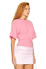 Helsa Jersey Tee in Very Pink, view 2, click to view large image.