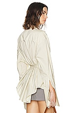 Helsa Poplin Lace Back Shirt in Hay, view 4, click to view large image.