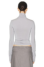 Helsa Jersey Seamed Top in Dove Grey, view 3, click to view large image.