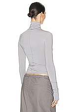 Helsa Jersey Seamed Top in Dove Grey, view 4, click to view large image.