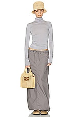 Helsa Jersey Seamed Top in Dove Grey, view 5, click to view large image.