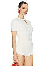 Helsa Elvira Cardigan Top in Cream, view 2, click to view large image.