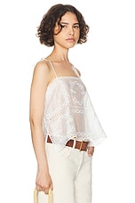 Helsa Handkerchief Camisole in White, view 1, click to view large image.