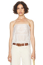 Helsa Handkerchief Camisole in White, view 2, click to view large image.