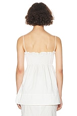 Helsa Crinkle Pleated Tunic in White, view 3, click to view large image.