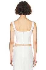 Helsa Eyelet Corset Top in Antique White, view 3, click to view large image.