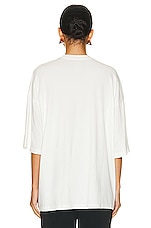 Helsa Jersey Oversized Tee in White, view 3, click to view large image.