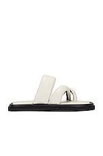 Helsa Puffy Slide in Off White, view 1, click to view large image.