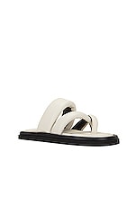 Helsa Puffy Slide in Off White, view 2, click to view large image.