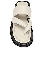 Helsa Puffy Slide in Off White, view 4, click to view large image.