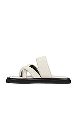 Helsa Puffy Slide in Off White, view 5, click to view large image.