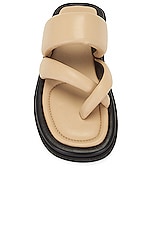 Helsa Puffy Slide in Tan, view 4, click to view large image.