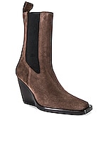 Helsa Chelsea Boot in Dark Chocolate, view 2, click to view large image.