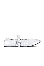 Helsa Ballerina Flat in Silver, view 1, click to view large image.