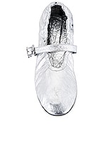 Helsa Ballerina Flat in Silver, view 4, click to view large image.