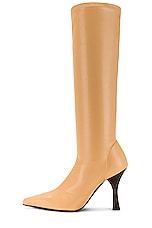 Helsa Snipped Toe Boot in Beige, view 5, click to view large image.