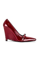 Helsa Wedge Pump in Red, view 1, click to view large image.