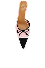 Helsa The Bow Mule in Pink & Black, view 4, click to view large image.