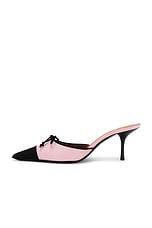 Helsa The Bow Mule in Pink & Black, view 5, click to view large image.