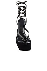 Helsa Kitten Lace Up in Black, view 4, click to view large image.