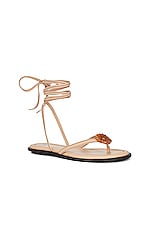 Helsa Lace Up Sandal in Nude, view 2, click to view large image.