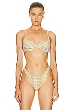 Heavy Manners Ruffled Up Underwire Bikini Top in Cicciotto, view 1, click to view large image.