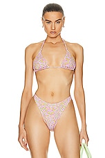 Heavy Manners Double String Bikini Top in Marquise, view 1, click to view large image.