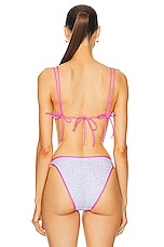 Heavy Manners Double String Bikini Top in Charlot, view 3, click to view large image.