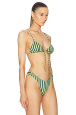 Heavy Manners Triangle Front Tie Bikini Top in Allen Street, view 2, click to view large image.