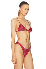 Heavy Manners Triangle Front Tie Bikini Top in Saint Marks, view 2, click to view large image.